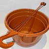 Pack of 2 Hanging pots 20cm Terracotta