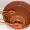 Pack of 2 Hanging pots 20cm Terracotta - Image 4
